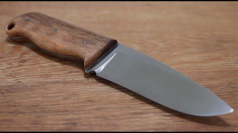 My First Knife - Handmade using common tools - YouTube