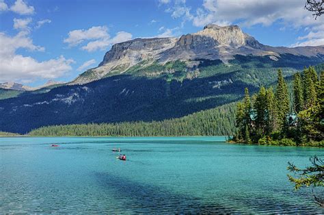 Kayaking Emerald Lake Yoho National Park BC British Columbia Canada Photograph by Toby McGuire ...