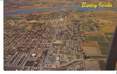 POSTCARD BURLEY IDAHO - AERIAL VIEW | eBay