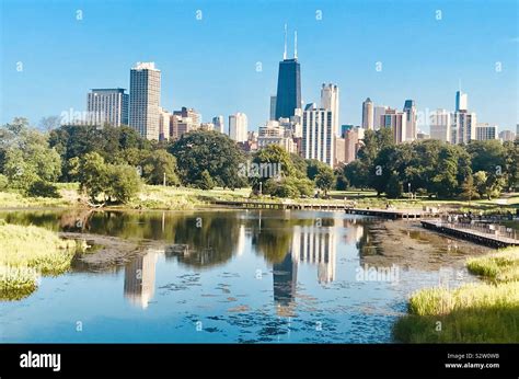 Chicago skyline as seen from Lincoln Park Stock Photo - Alamy