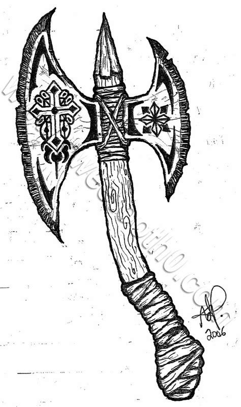 Battle Axe Tattoo Related Keywords & Suggestions - Celtic Battle Axe ...