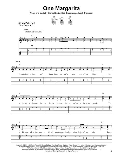 One Margarita by Luke Bryan - Easy Guitar Tab - Guitar Instructor