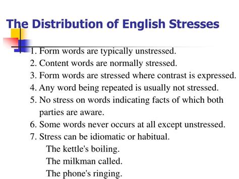 PPT - Stressed Words & Unstressed Words in a Sentence PowerPoint ...