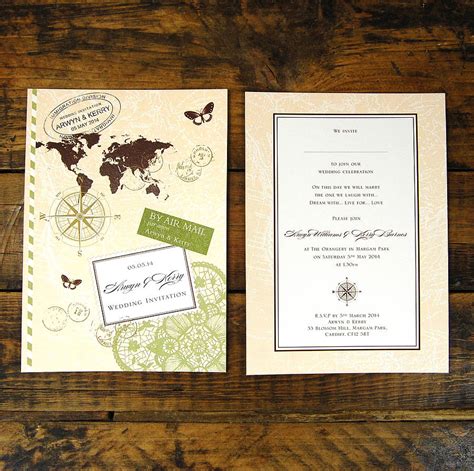 love travel wedding invitation by ditsy chic | notonthehighstreet.com