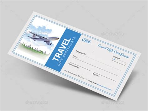 Printable Travel Gift Certificate Template - Printable Templates Free