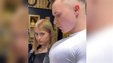 Girl Staring at Guy's Chest | Know Your Meme