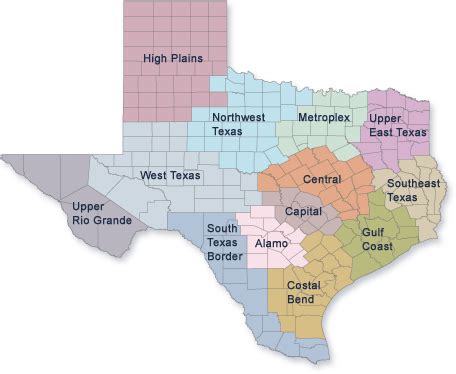 Texas Politics - The Comptroller's Map of the Texas Economy