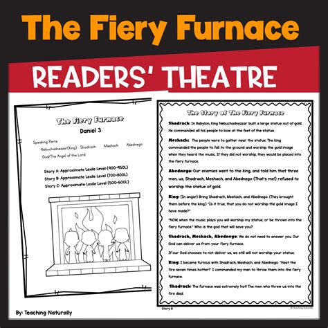 The Fiery Furnace Bible Story Readers Theatre Script Shadrach ...