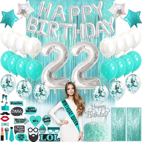 22nd Birthday Decorations With Photo Props 22 Birthday Party | Etsy