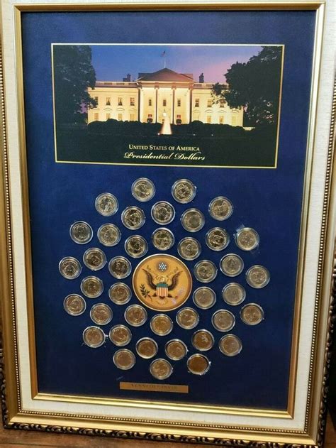 World Reserve Monetary Exchange 40 Presidential Dollars Framed Gallery Display | Gallery frame ...