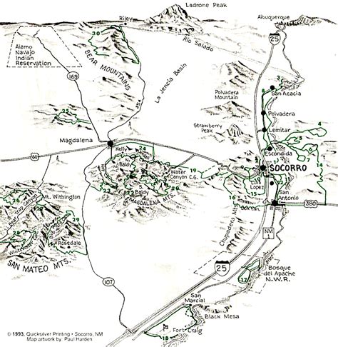 Socorro New Mexico Guide Map - Socorro New Mexico • mappery