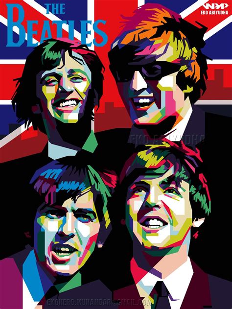 The Beatles in WPAP by ekoabiyudha on DeviantArt | Beatles art, Beatles pop art, Pop art