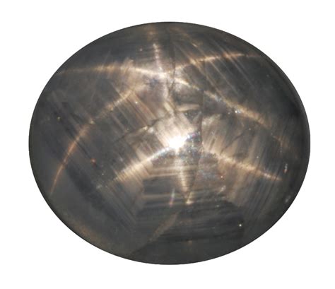 Asterism Gems with a star Burmese gray star sapphire, 5.34 carats, showing two lovely stars ...