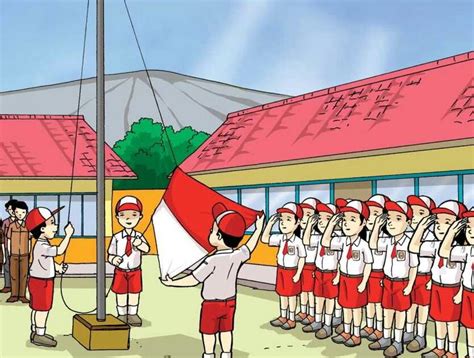 13 Inspirasi Terbaru Gambar Kartun Orang Lagi Upacara Bendera - Riset