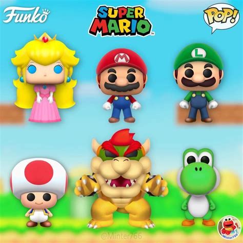 Minter 766 on Instagram: "Super Mario (Complete Wave 1) - Funko Pop Concept. • • • • #funko # ...