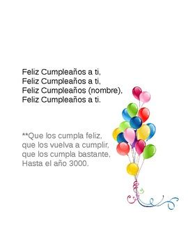 Birthday song in spanish - bettaluxe