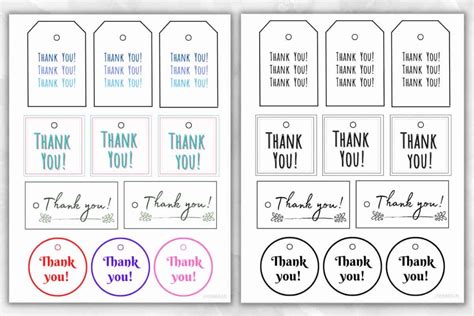 22 FREE Printable Thank You Gift Tags (For Gifts & Cards) ⋆ Love Our Real Life