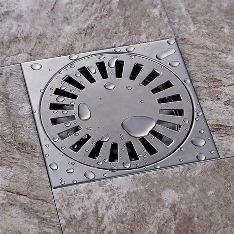 304 Stainless Steel Large flow waste floor drain, Bathroom Floor Drain satin nickel brushed ,150 ...