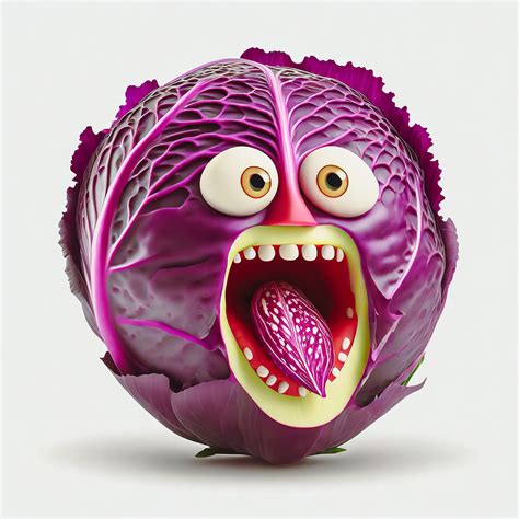 Red Cabbage, Funny Cartoon Free Stock Photo - Public Domain Pictures