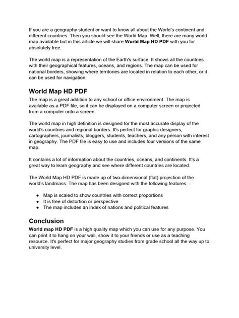 World Map HD PDF | PDF