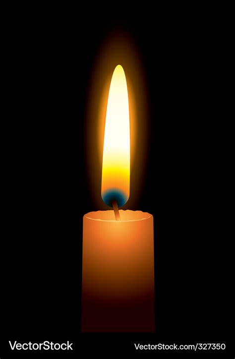 Candle flame Royalty Free Vector Image - VectorStock