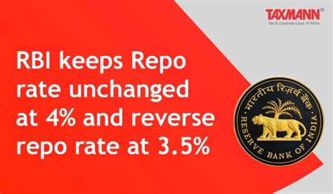 RBI keeps Repo rate unchanged at 4% and reverse repo rate at 3.5%