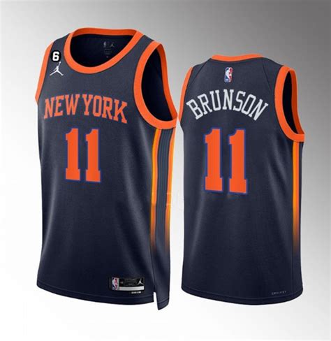 Men's New York Knicks #11 Jalen Brunson White Stitched Basketball ...