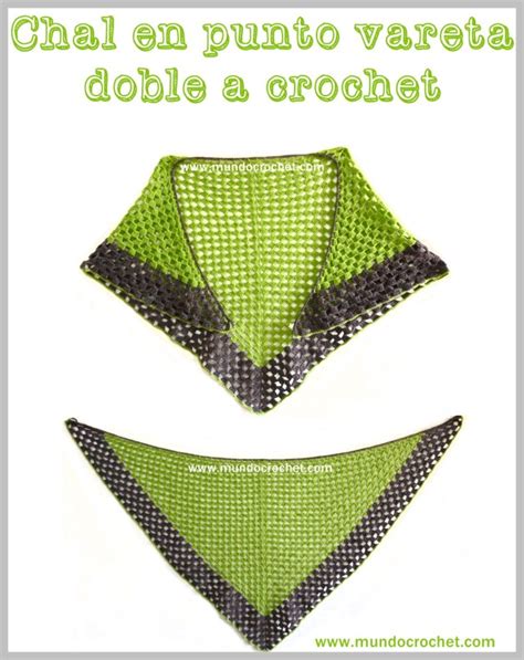 Chal crochet punto vareta doble