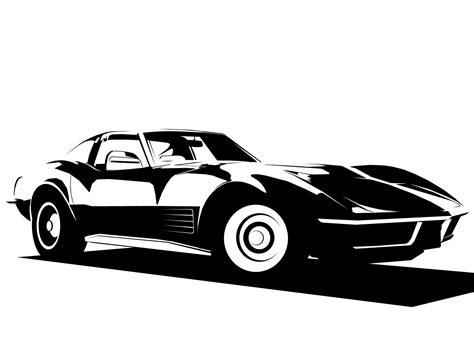 Corvette Silhouette Clip Art