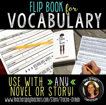 Vocabulary Flip Book for ANY Text by Tracee Orman | TpT