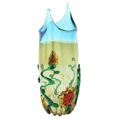 Murano Glass Vases | Murano Glass Tall Abstract Flower Vase