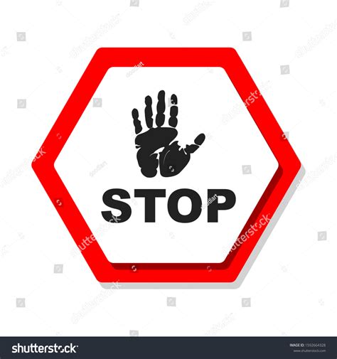 Stop Sign Board Illustration Flat Style Stock Vector (Royalty Free) 1592664328 | Shutterstock