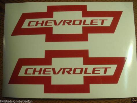 Purchase CHEVROLET BOWTIE EMBLEM - RED GLOSS VINYL DECAL - SET OF TWO ...