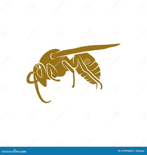 Wasp Vector Illustration. Wasp Logo Design Concept Template Stock ...