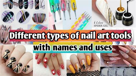 💅 Different types of nail art tools with names and uses / Nail art designs 💅 - YouTube