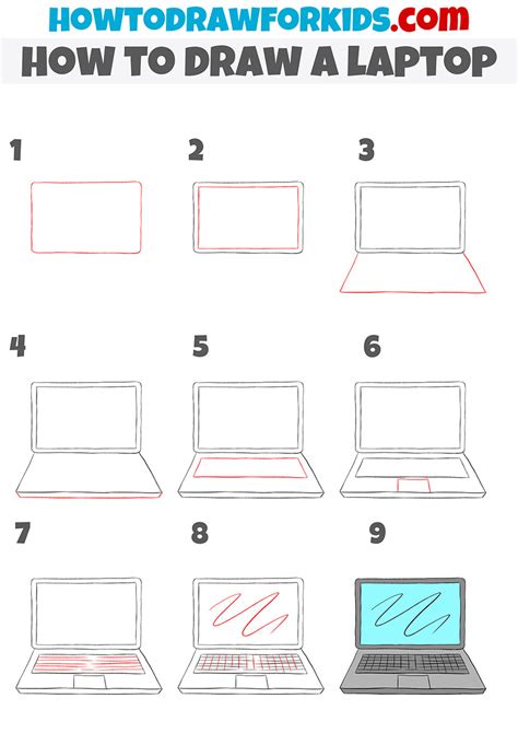 How to Draw a Laptop - Easy Drawing Tutorial For Kids