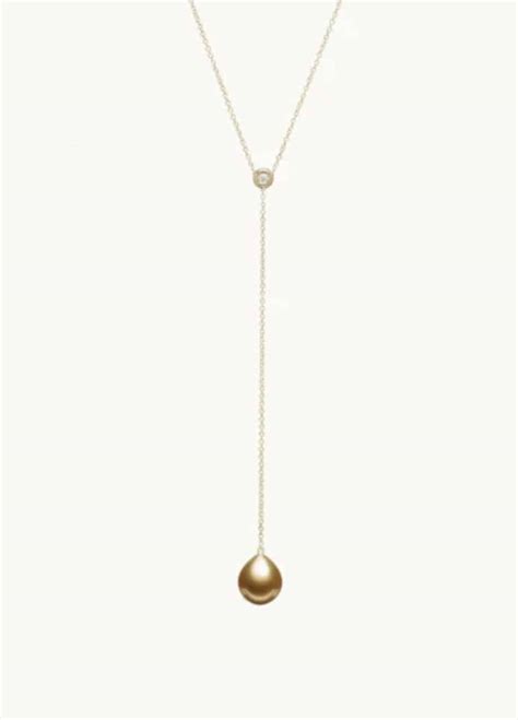 Golden South Sea Pearl Champagne Necklace - Cashmere & Pearls