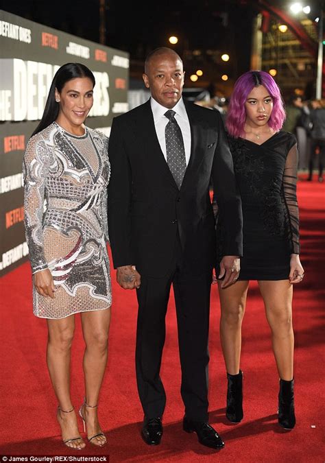 Dr Dre makes a rare red carpet appearance with wife and daughter ...