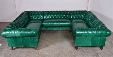 Chesterfield Sectional in Mont Blanc Emerald - COCOCO Home | Furniture, Home furniture, Green ...