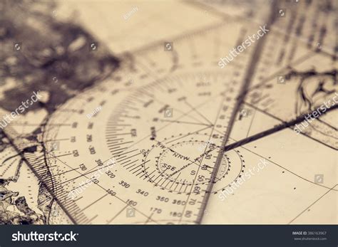 Maps And Plotter Stock Photo 386163967 : Shutterstock