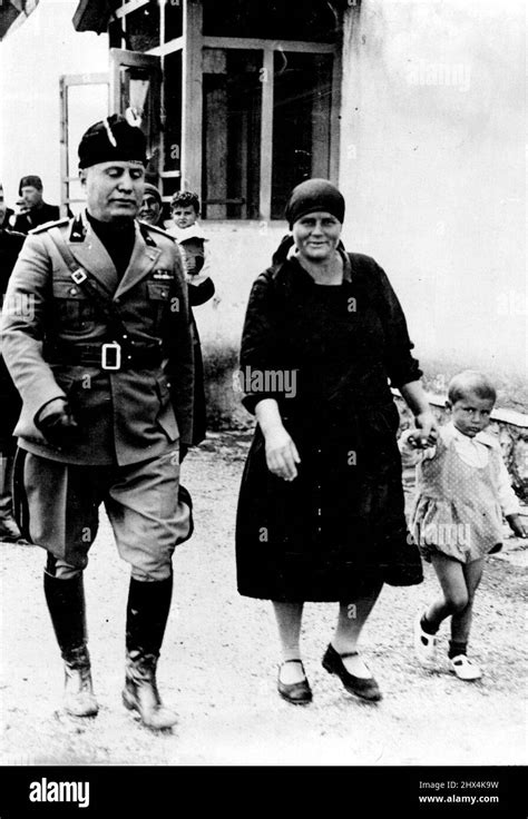 Benito Mussolini - With Wife & Family - Personalities. May 25, 1936 ...