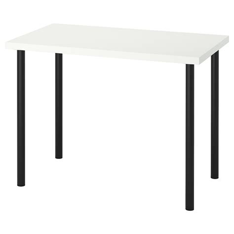 LINNMON / ADILS table, white/black, 100x60 cm (393/8x235/8") - IKEA