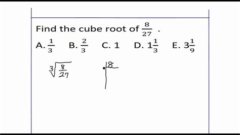 Cube Root of fraction - YouTube