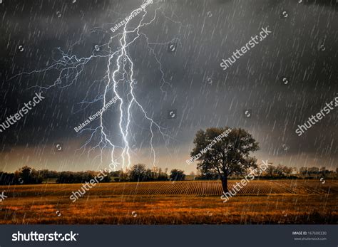 Rainstorm Over Beautiful Landscape Stock Photo 167600330 | Shutterstock