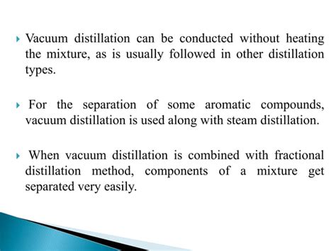 Vacuum distillation