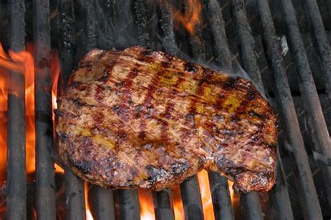 Grilled Flank Steak with Garlic & Rosemary