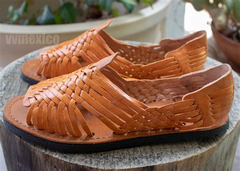 WOMENS LEATHER HUARACHE Sandals made in mexico with tire sole | Etsy