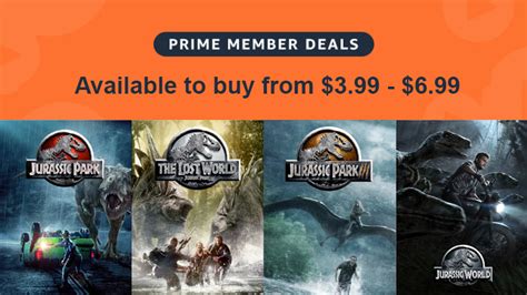 All 4 Jurassic Park/World movies are on sale for $6.99 or less for Prime members | AFTVnews