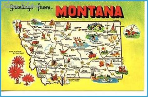 Montana Map Tourist Attractions - TravelsFinders.Com