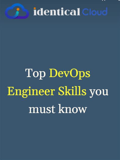 Top DevOps Engineer Skills you must know - identical Cloud